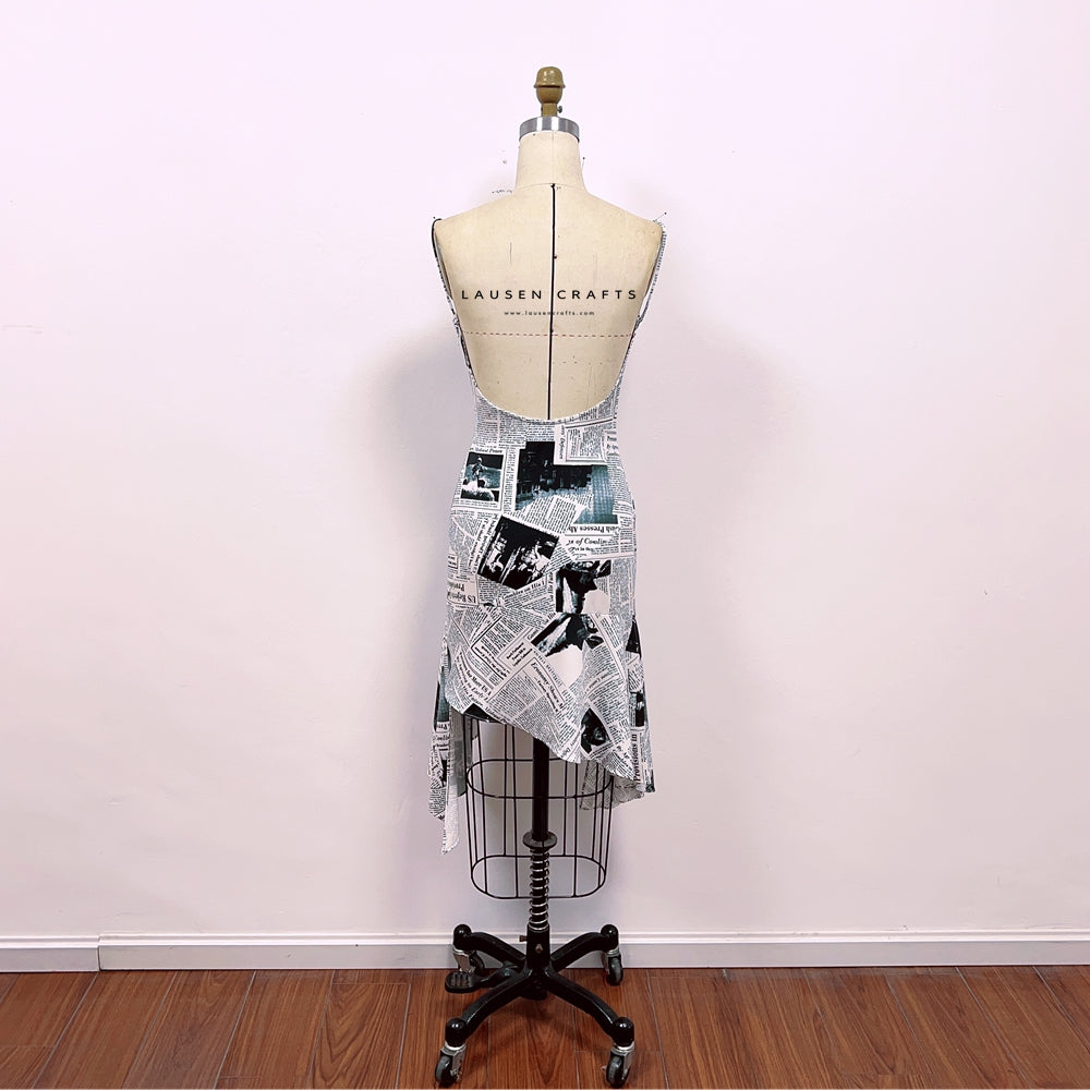 Carrie Bradshaw Inspired Newspaper Dress Sex and The City