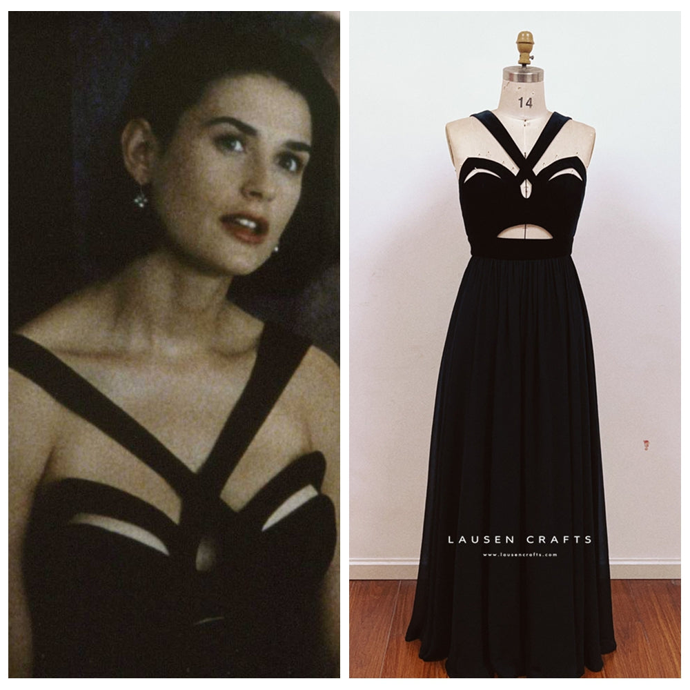 Demi Moore as Diana Murphy 1990s Black Dress in Movie Indecent Proposa LausenCrafts Demi Moore as Diana Murphy 1990s Black Dress in Movie Indecent Proposa LausenCrafts