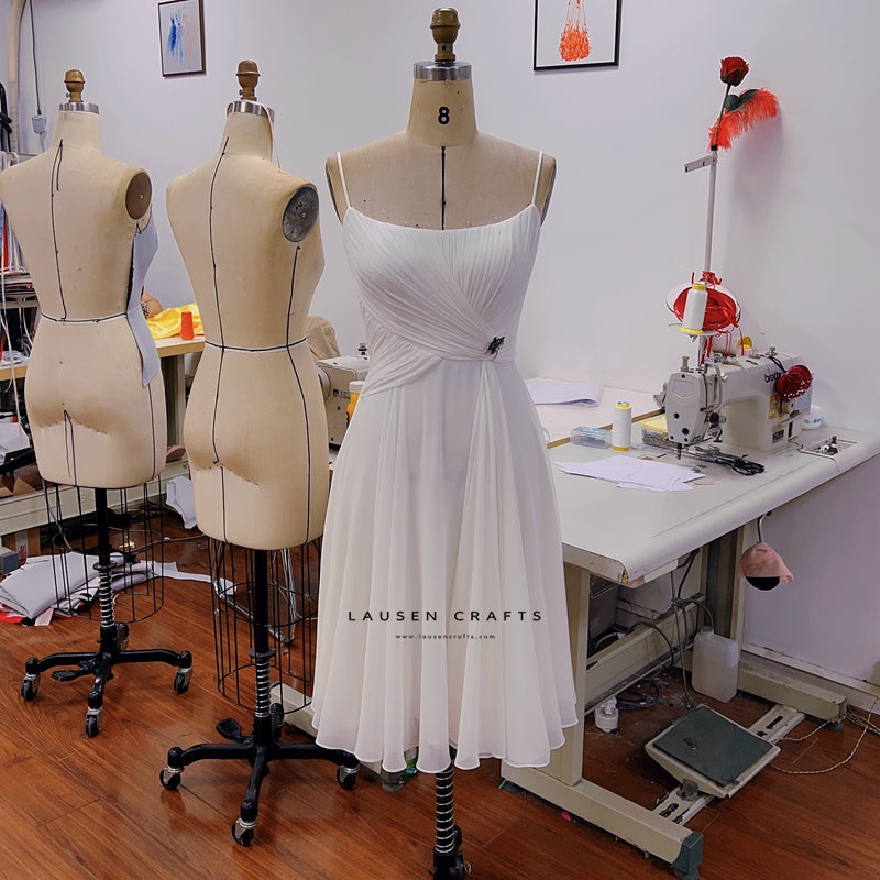 Domino Derval Short White Dress Bond Girl Costume Thunderball