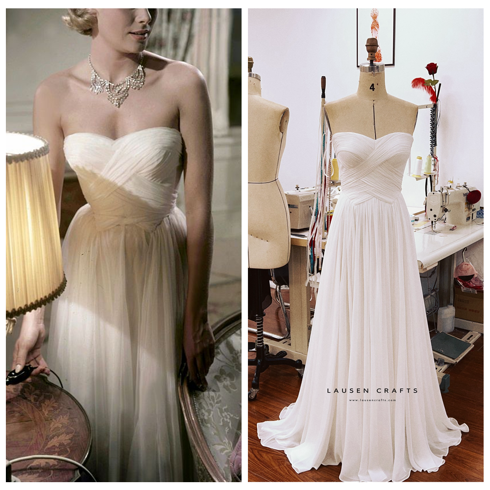 Grace Kelly Inspired White Dress To Catch a Thief LausenCrafts Grace Kelly Inspired White Dress To Catch a Thief LausenCrafts