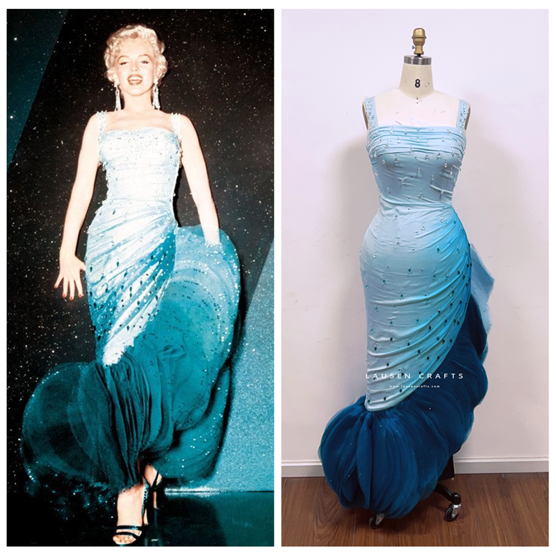 Marilyn Monroe There's No Business Like Show Business Blue Dress LausenCrafts Marilyn Monroe There's No Business Like Show Business Blue Dress LausenCrafts