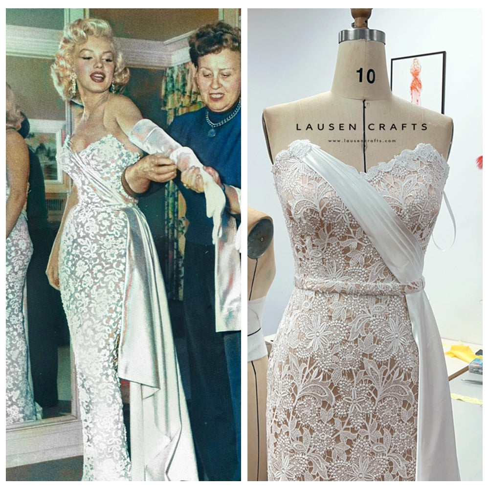 Marilyn Monroe White Lace Dress How To Marry A Millionaire Premiere LausenCrafts Marilyn Monroe White Lace Dress How To Marry A Millionaire Premiere LausenCrafts