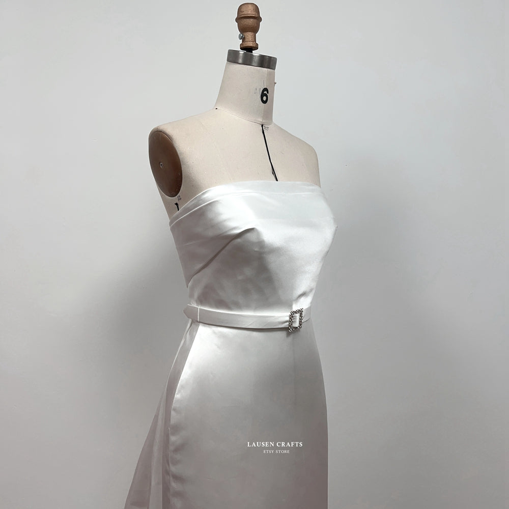 Marilyn Monroe White Strapless Satin 1950s Dress Call Me Madam Premiere
