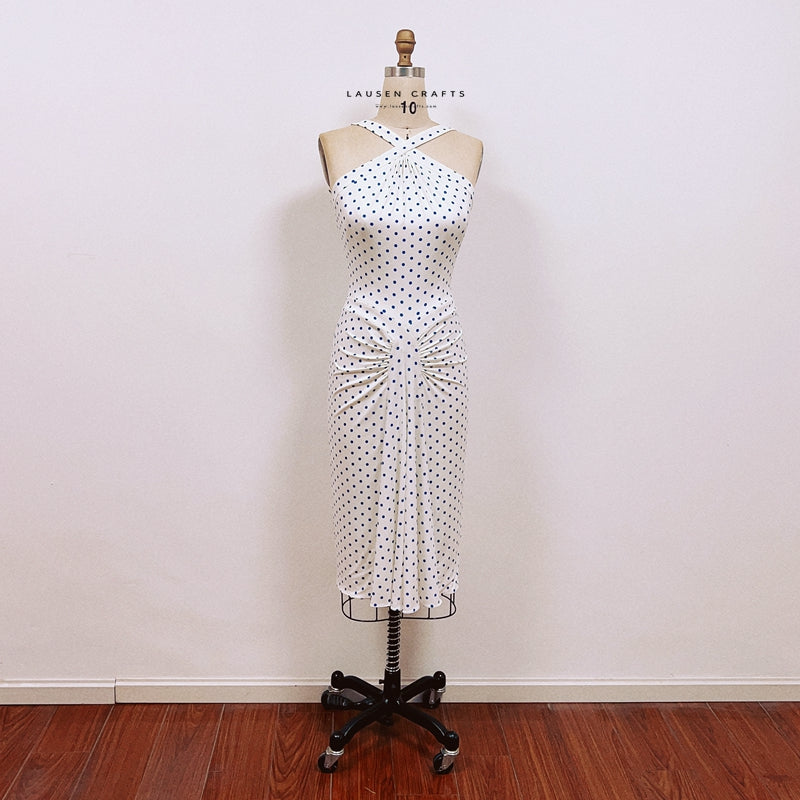 Marilyn Monroe White and Blue Polka Dot Dress The Seven Year Itch Costume