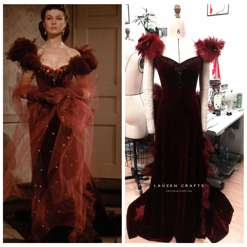 Scarlet O'Hara Red Dress Gone with the Wind Costume – LausenCrafts