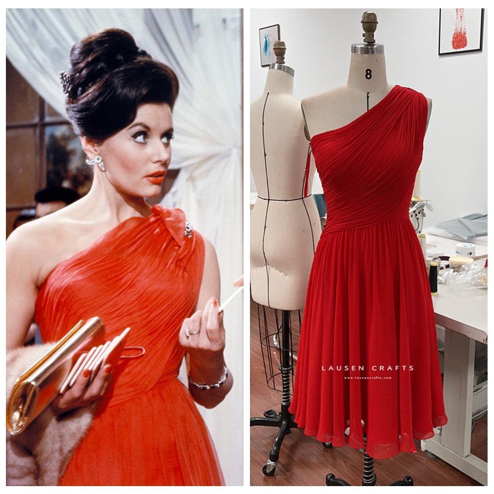 Sylvia Trench Short Red Dress Bond Girl Costumes – LausenCrafts