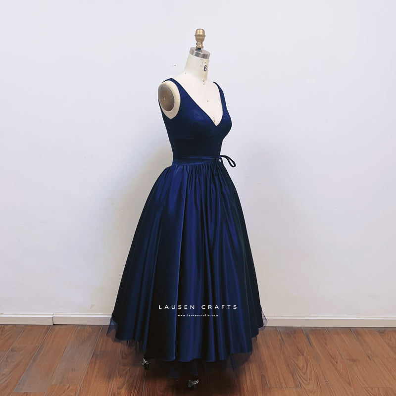 Diane Kruger as Abigail Inspired Midnight Blue Evening Dress National Treasure