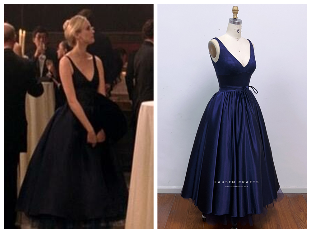 Diane Kruger as Abigail Inspired Midnight Blue Evening Dress National Treasure