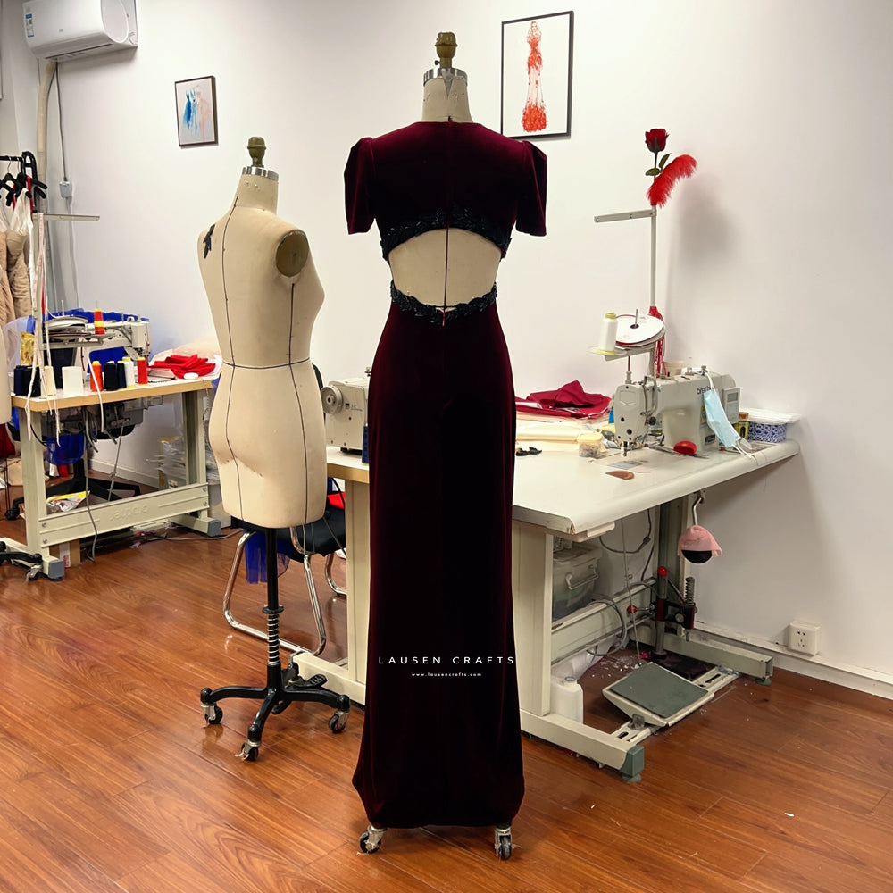 Blake Lively Inspired Burgundy Velvet Dress in The Age of Adaline LausenCrafts