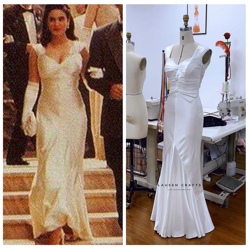 Jennifer Connelly White Dress The Rocketeer Jenny Blake Costume – LausenCrafts