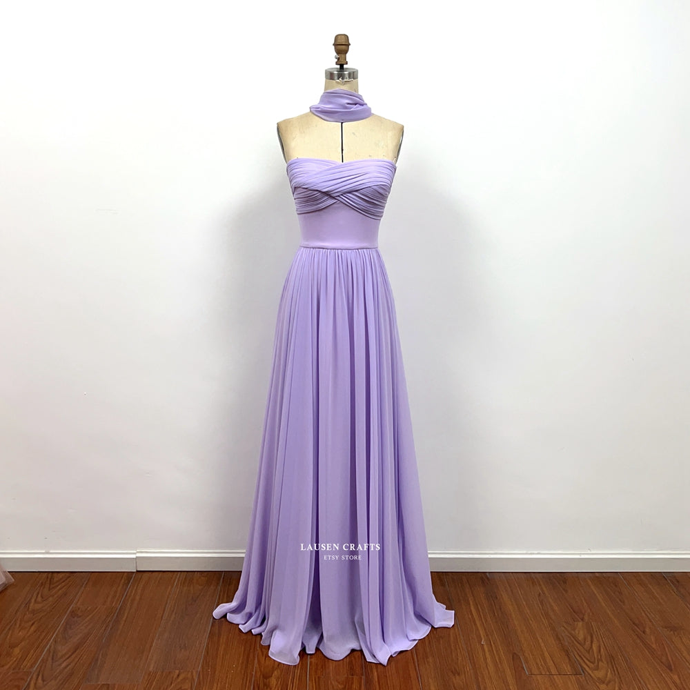 Lily-Rose Depp Inspired Lilac Chiffon Formal Prom Dress – LausenCrafts