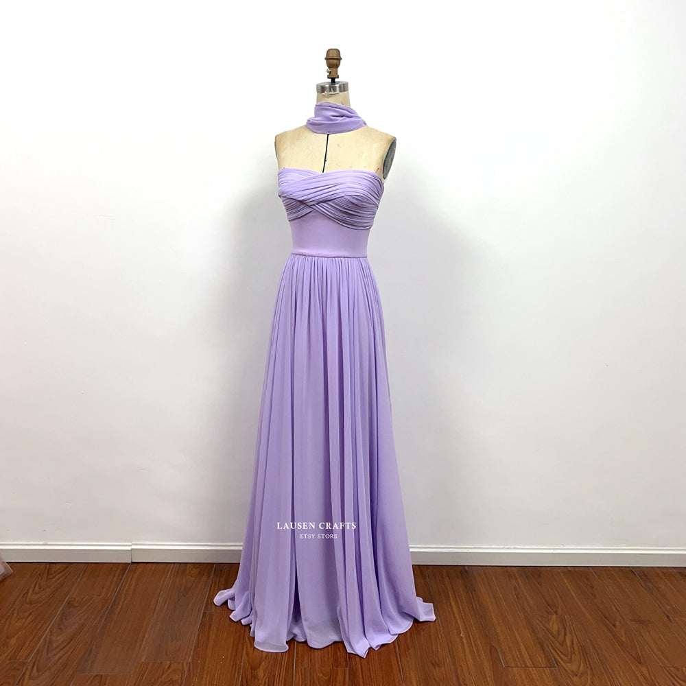 Lily-Rose Depp Inspired Lilac Chiffon Formal Prom Dress – LausenCrafts Lily-Rose Depp Inspired Lilac Chiffon Formal Prom Dress – LausenCrafts