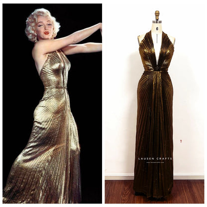 Marilyn Monroe Gold Dress Gentlemen Prefer Blondes Costume – LausenCrafts