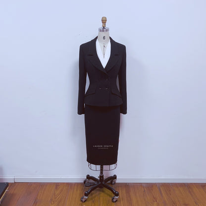 Marilyn Monroe Inspired 1950s Black Suit Dress in Niagara