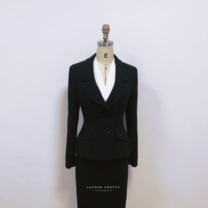 Marilyn Monroe Inspired 1950s Black Suit Dress in Niagara