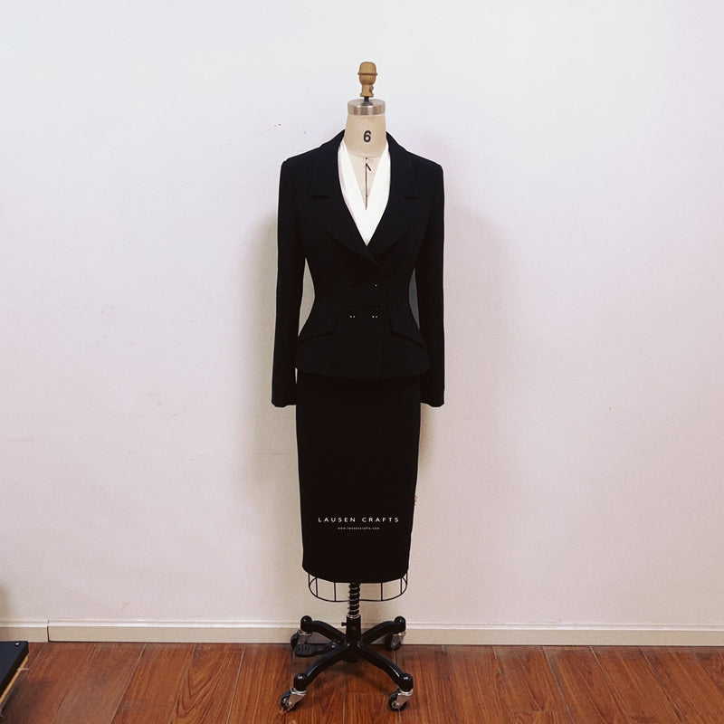 Marilyn Monroe Inspired 1950s Black Suit Dress in Niagara
