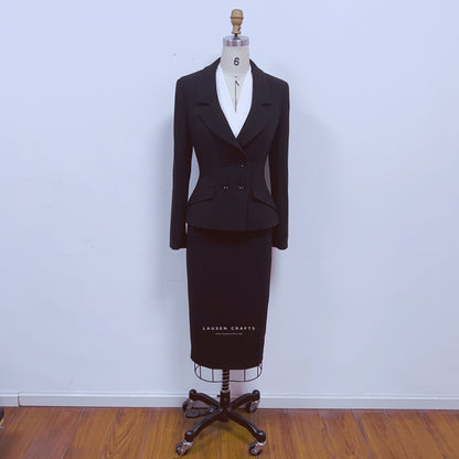 Marilyn Monroe Inspired 1950s Black Suit Dress in Niagara