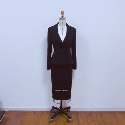 Marilyn Monroe Inspired 1950s Black Suit Dress in Niagara