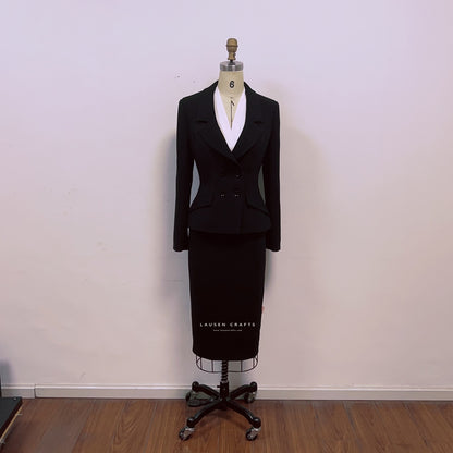 Marilyn Monroe Inspired 1950s Black Suit Dress in Niagara