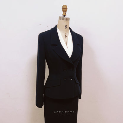 Marilyn Monroe Inspired 1950s Black Suit Dress in Niagara