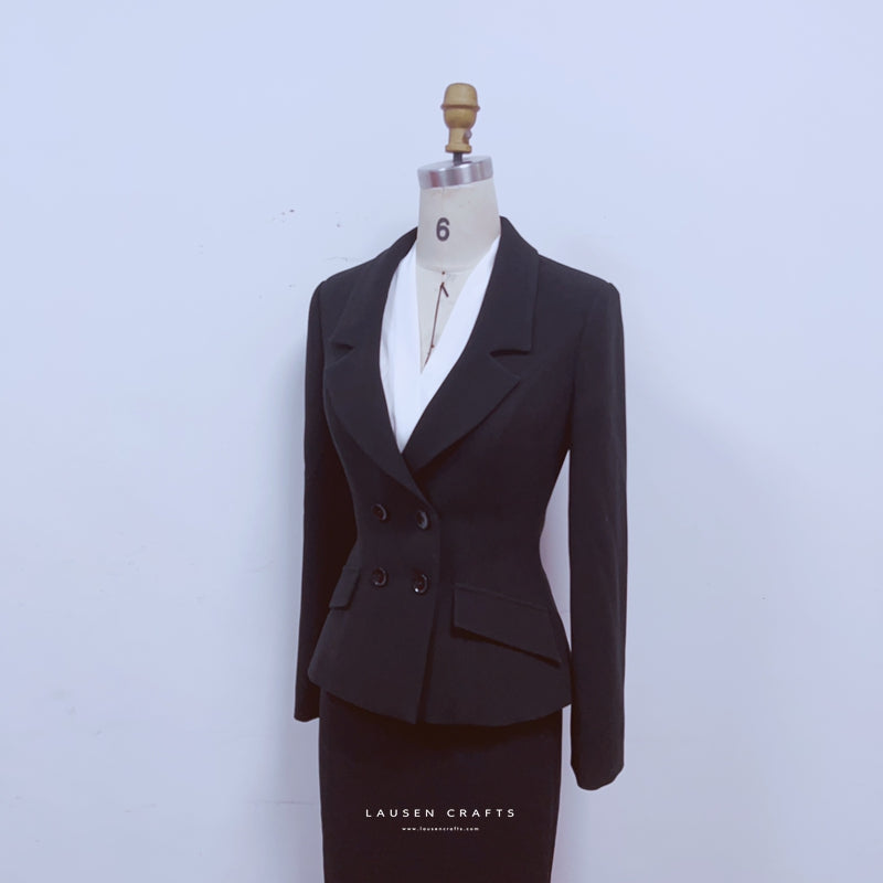 Marilyn Monroe Inspired 1950s Black Suit Dress in Niagara
