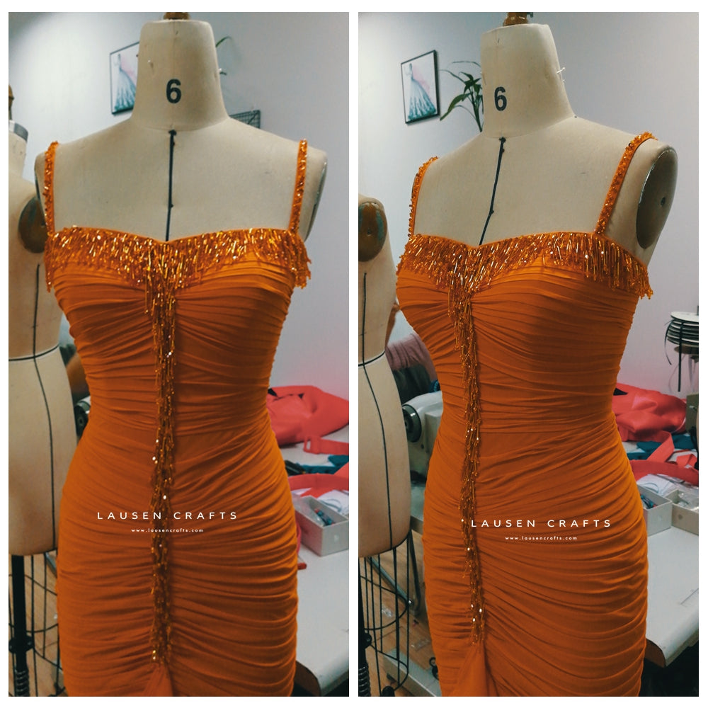 Marilyn Monroe Orange Dress Gentlemen Prefer Blondes Costume LausenCrafts Marilyn Monroe Orange Dress Gentlemen Prefer Blondes Costume LausenCrafts