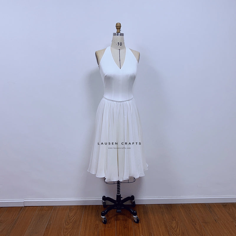 Marilyn Monroe White Halter Dress Let's Make Love 1960s Costume LausenCrafts Marilyn Monroe White Halter Dress Let's Make Love 1960s Costume LausenCrafts