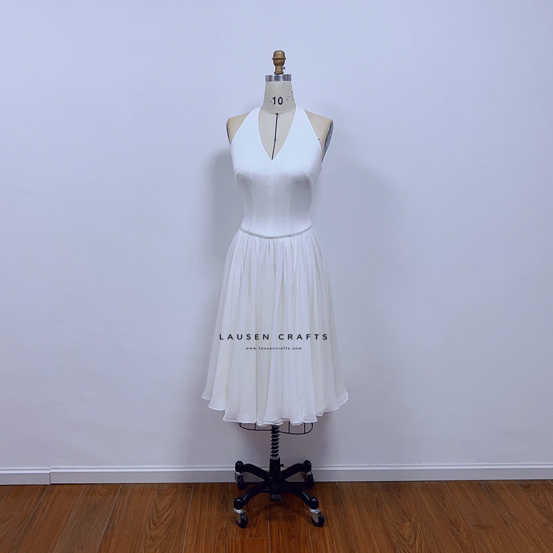 Marilyn Monroe White Halter Dress Let's Make Love 1960s Costume LausenCrafts Marilyn Monroe White Halter Dress Let's Make Love 1960s Costume LausenCrafts
