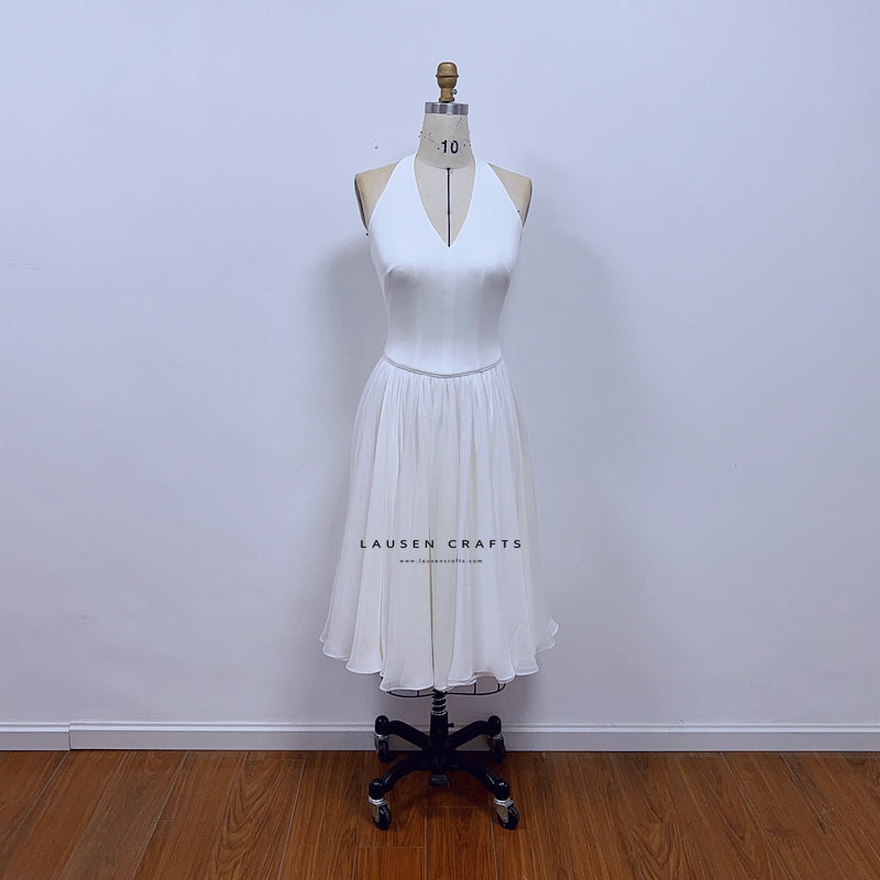 Marilyn Monroe White Halter Dress Let's Make Love 1960s Costume LausenCrafts Marilyn Monroe White Halter Dress Let's Make Love 1960s Costume LausenCrafts