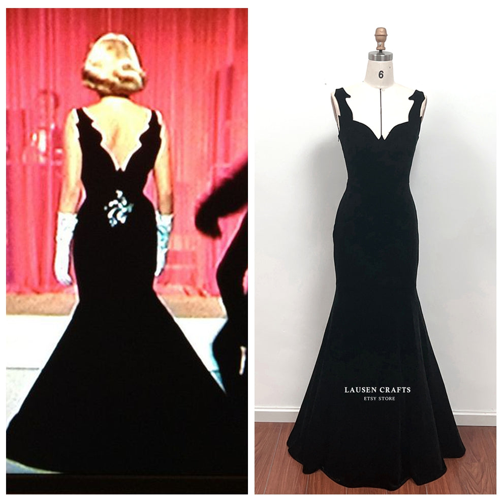Rosemary Clooney Black Velvet 1950s Evening Dress White Christmas Cost