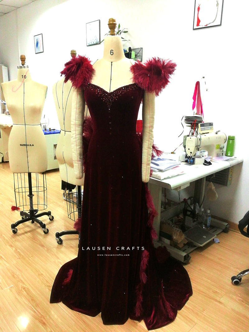 Scarlet O'Hara Red Dress Gone with the Wind Costume – LausenCrafts