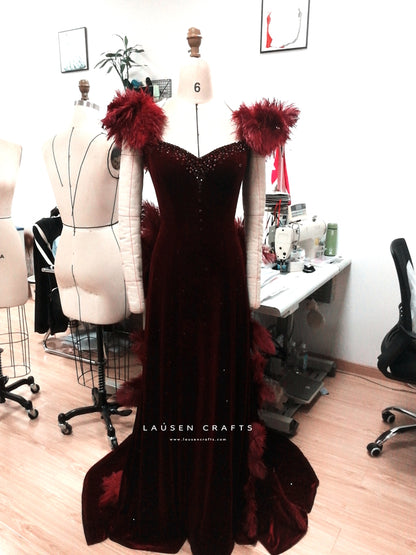 Scarlet O'Hara Red Dress Gone with the Wind Costume – LausenCrafts