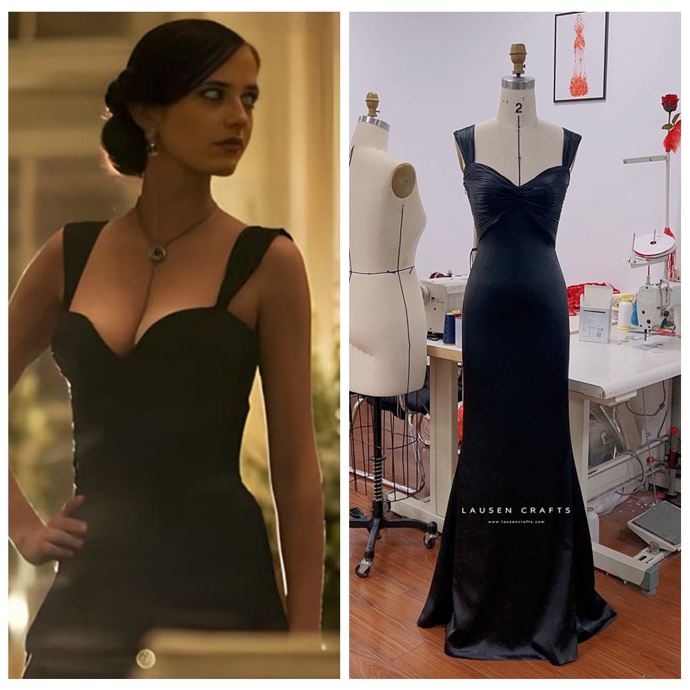 Eva Green as Vesper Lynd Black Dress Casino Royale Bond Girl Costume ...