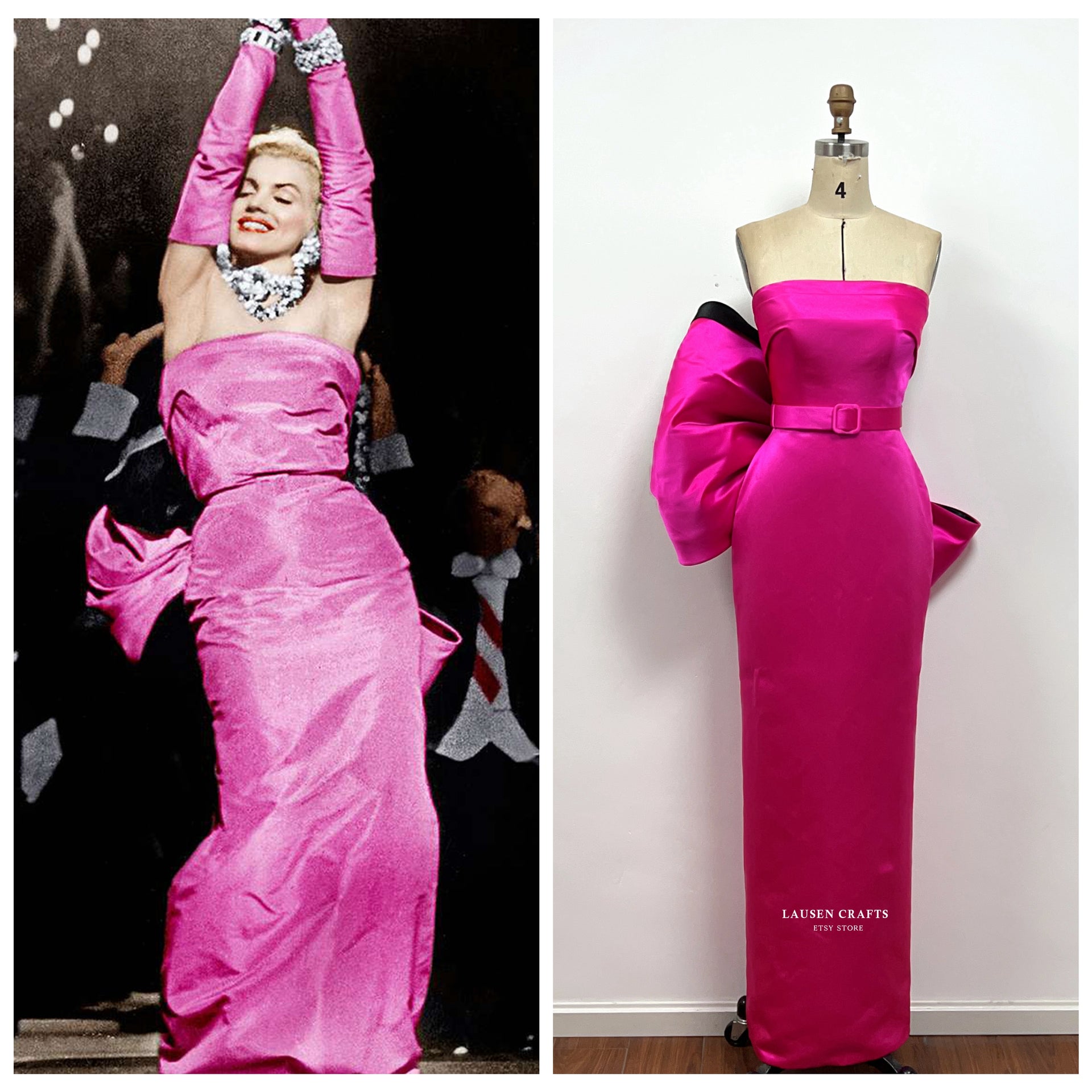 Marilyn Monroe Pink Dress Gentlemen Prefer Blondes – LausenCrafts